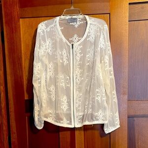 Elegant White Sheer Jacket